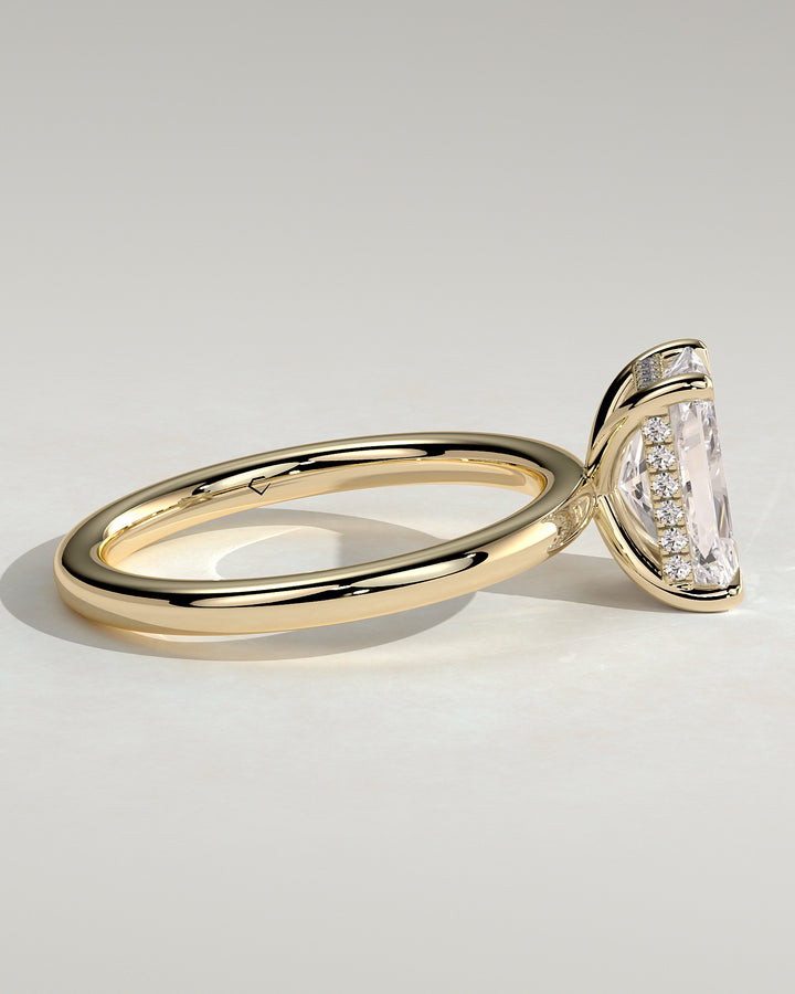 Halo Lab Grown Diamond Solitaire Engagement Ring