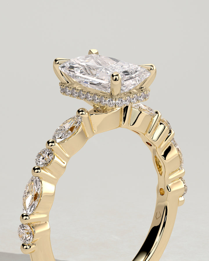 IGI certified radiant diamond ring