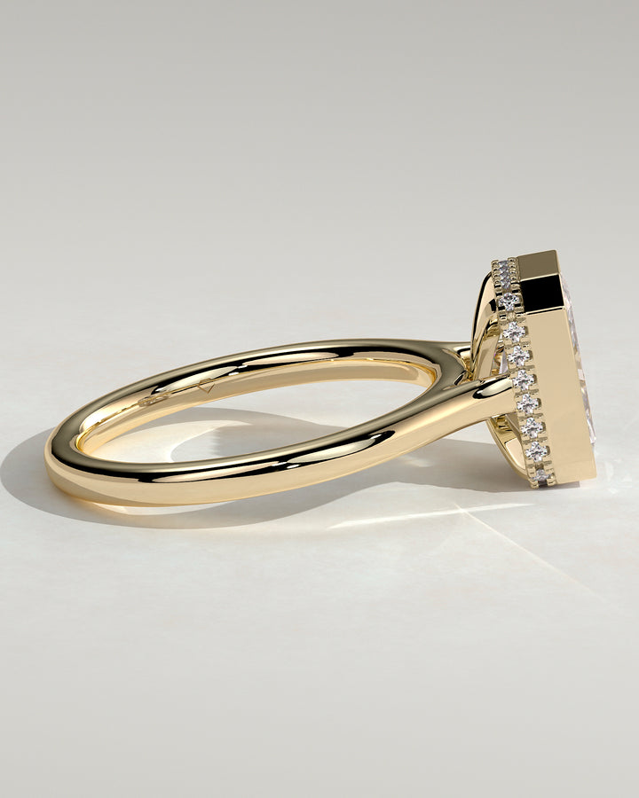 Hidden Halo and Cathedral High Setting Engagement Ring