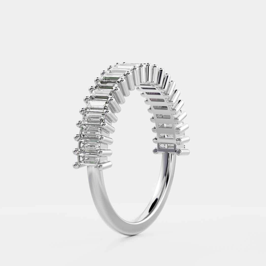 Emerald Cut Diamond Anniversary Band