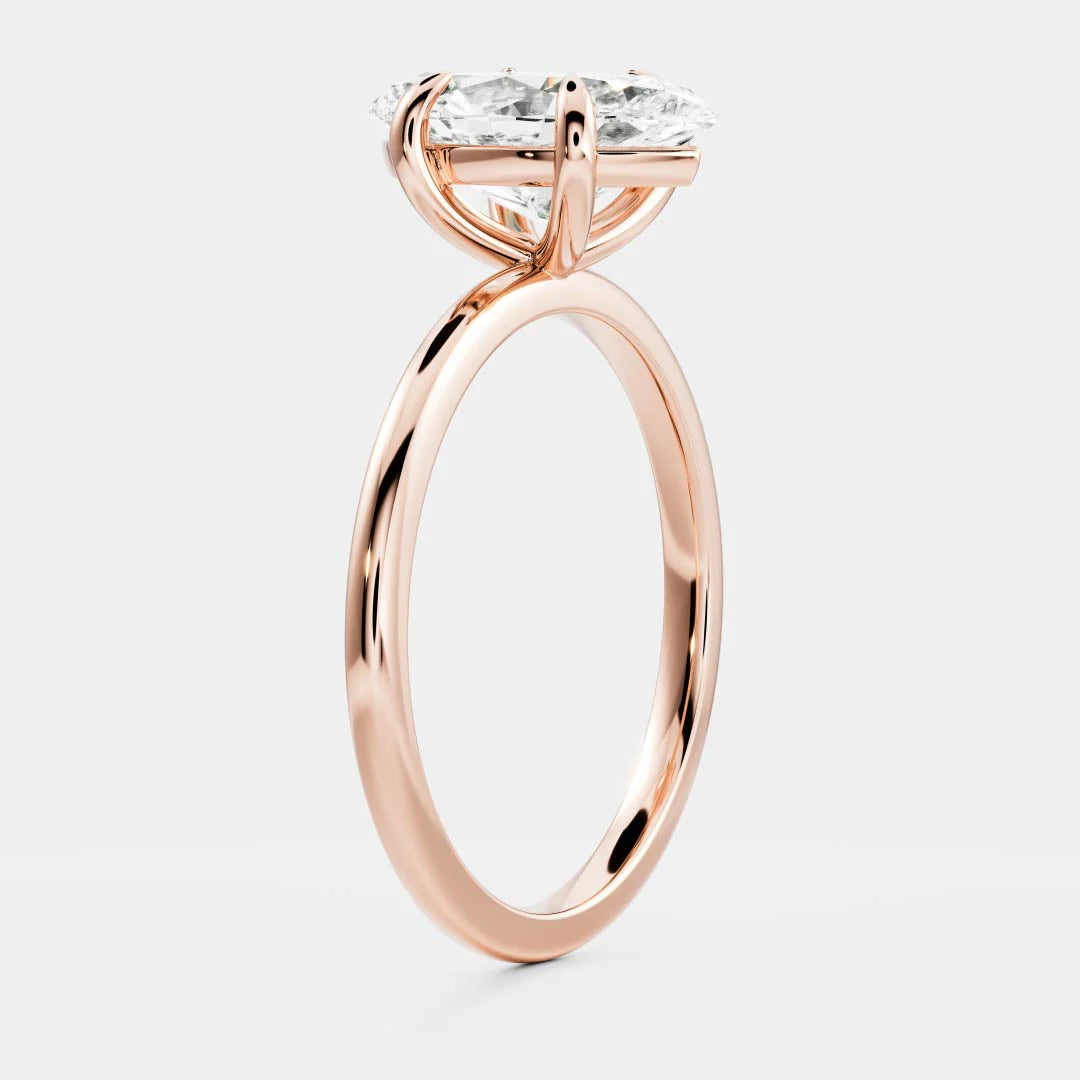lab grown marquise diamond solitaire engagement ring IGI certified USA