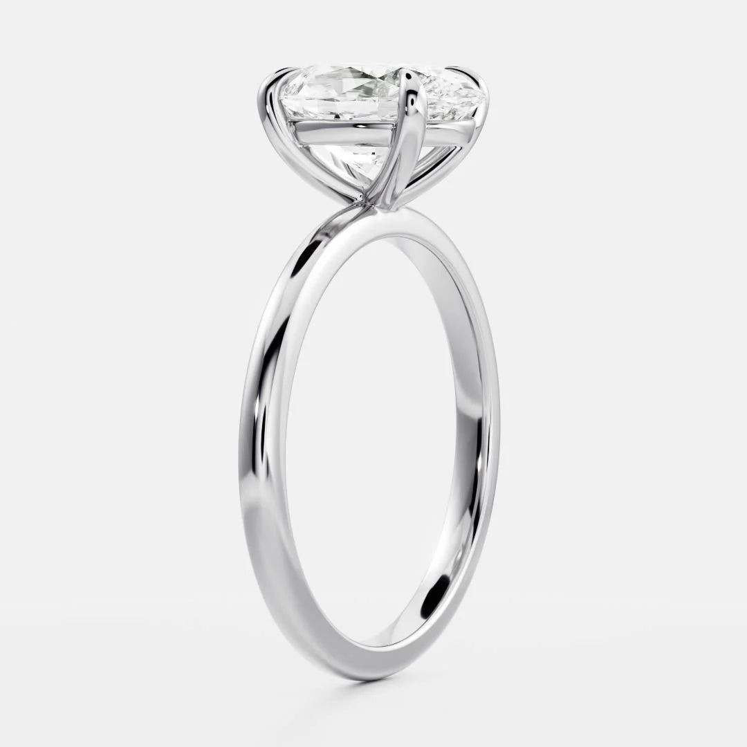 lab grown oval diamond engagement ring solitaire IGI USA