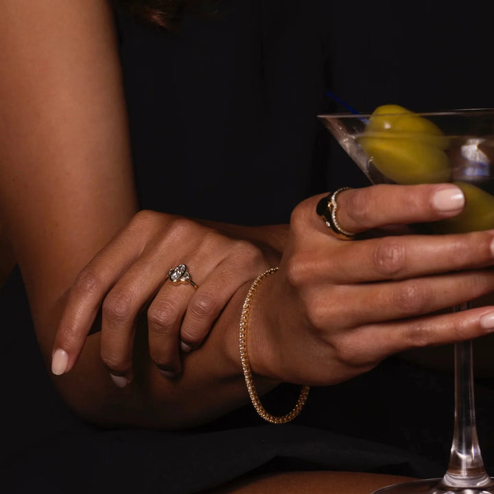 2.0CT Bezel Set Oval Cut Lab Grown Diamond Three Stone Engagement Rings