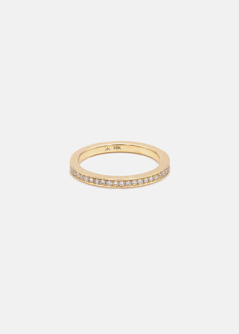 Round Cut Channel Pave Lab Grown Diamond Eternity Wedding Band