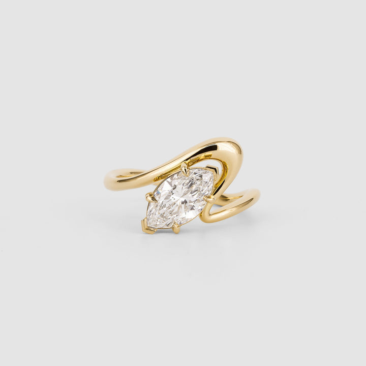 1.0CT-2.0CT Marquise Cut Lab Grown Diamond Antique Engagement Ring