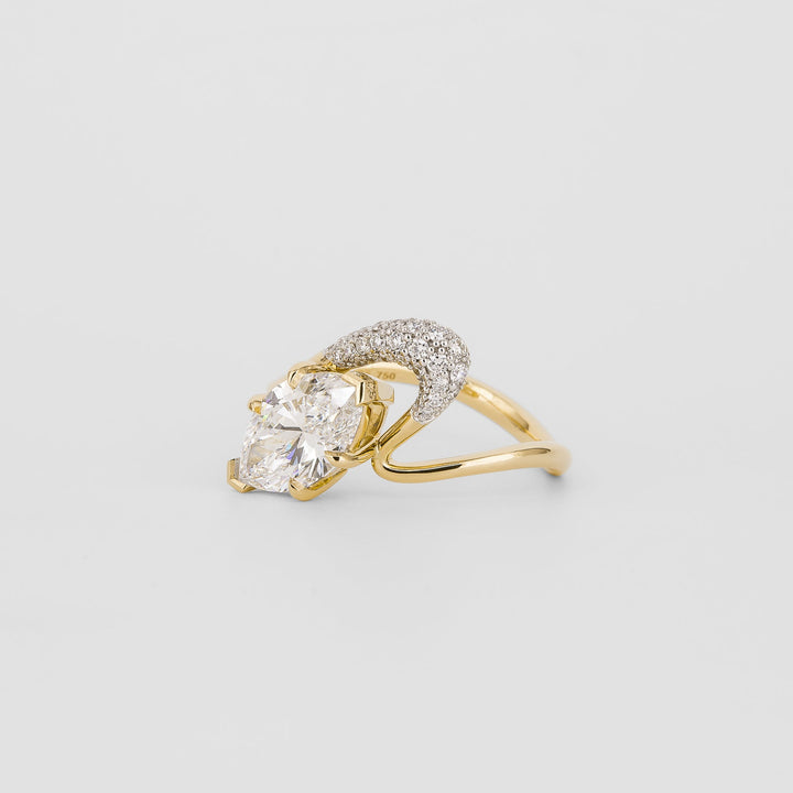 1.50CT-2.50CT Marquise Cut Diamond Unique Pave Engagement Ring