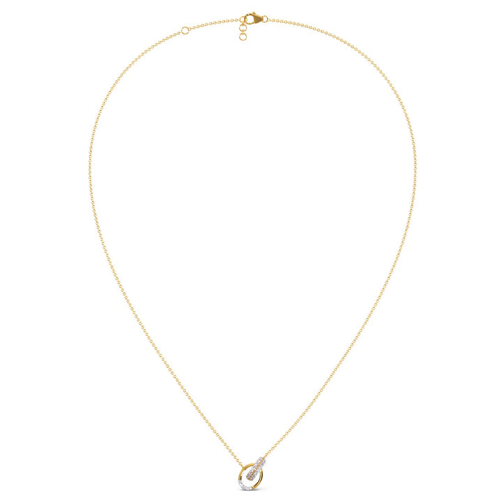Round Lab Grown Diamond Open Circle Pendant Necklace