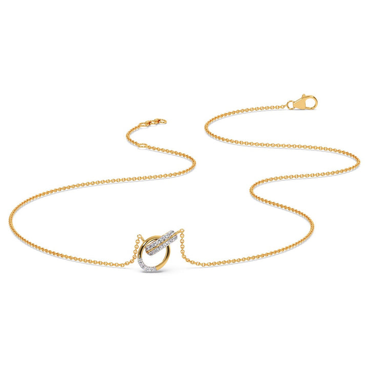 Round Lab Grown Diamond Open Circle Pendant Necklace