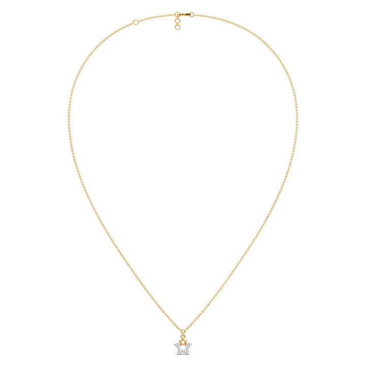 Round Lab Grown Diamond Star Pendant Necklace