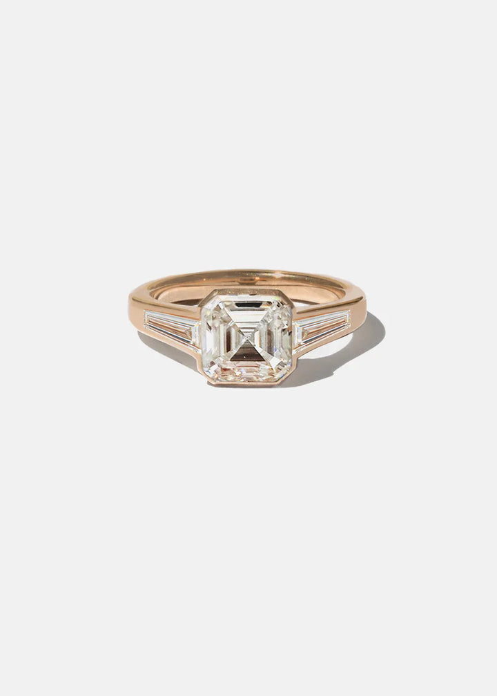 Three Stone Asscher Engagement Ring