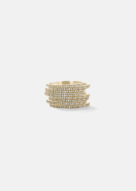 Round Cut Channel Pavé Diamond Eternity Ring