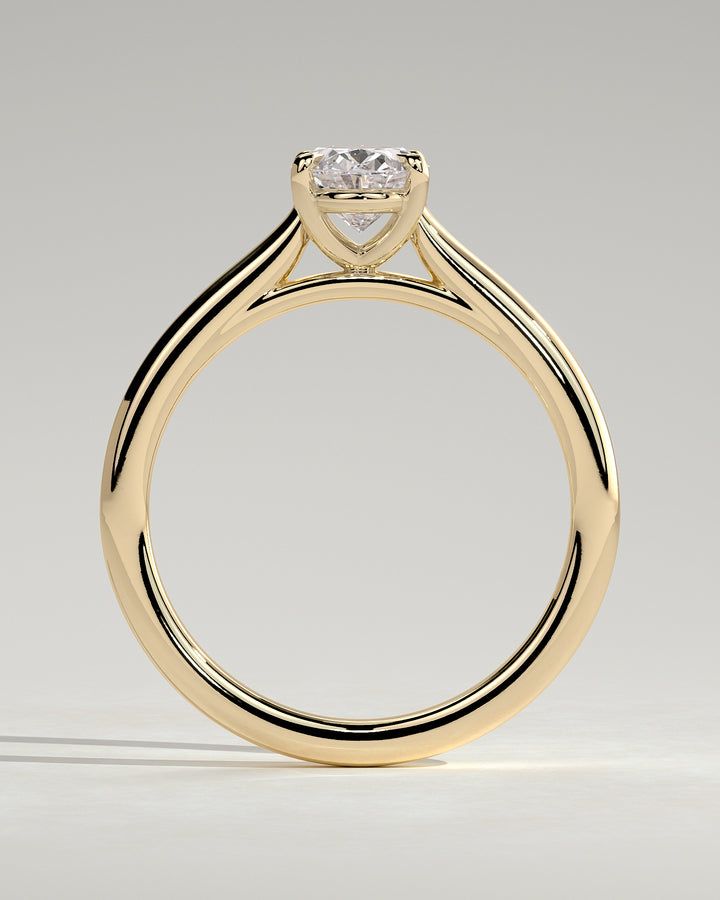 modern oval engagement ring cathedral setting solitaire diamond ring