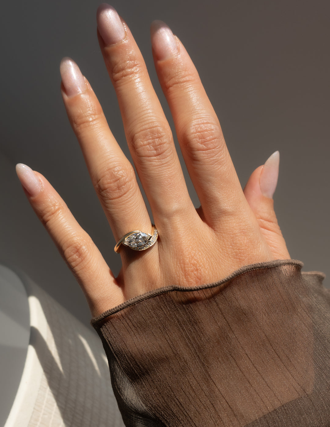 Unique Marquise Engagement Ring