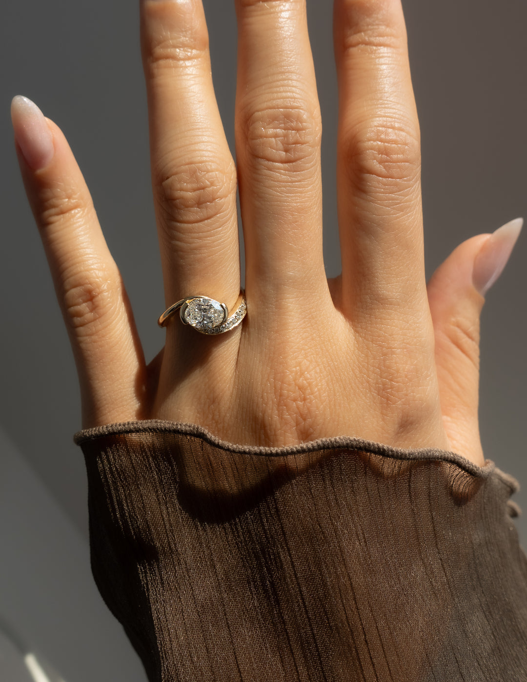 Lab Grown Oval Diamond Ring