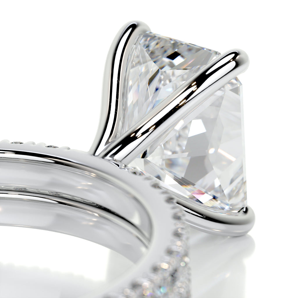 Radiant Diamond Ring With Wedding Band