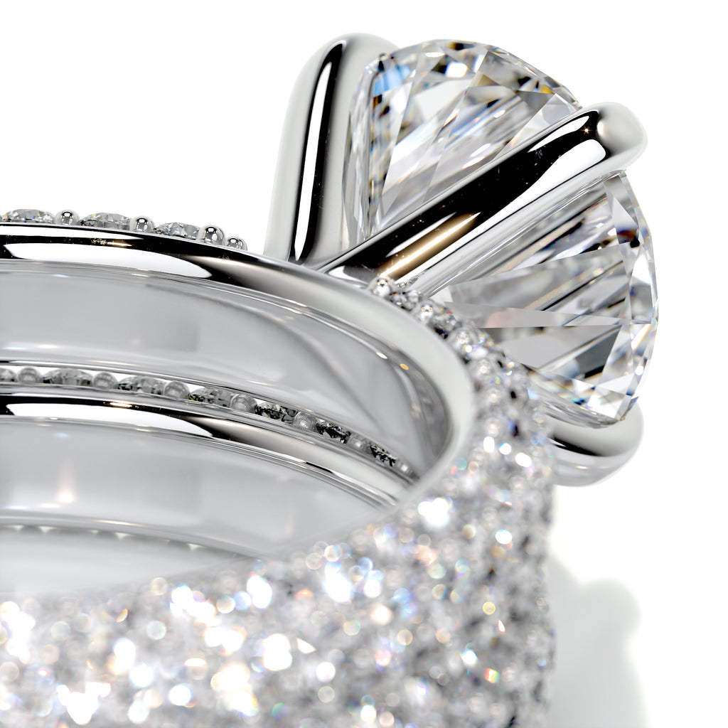 Round Diamond Ring With Wedding Band