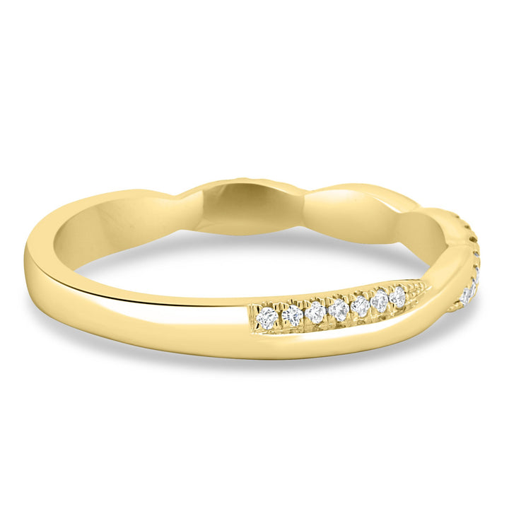 Lab grown diamond rope ring