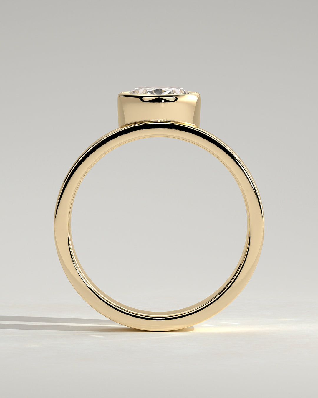 Lab grown oval cigar ring