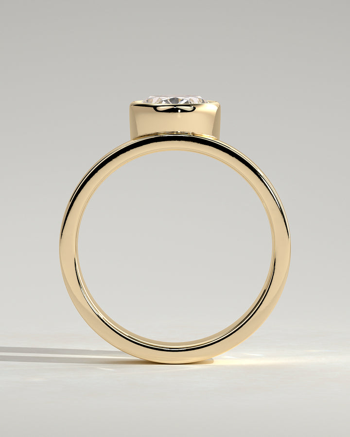 Lab grown oval cigar ring