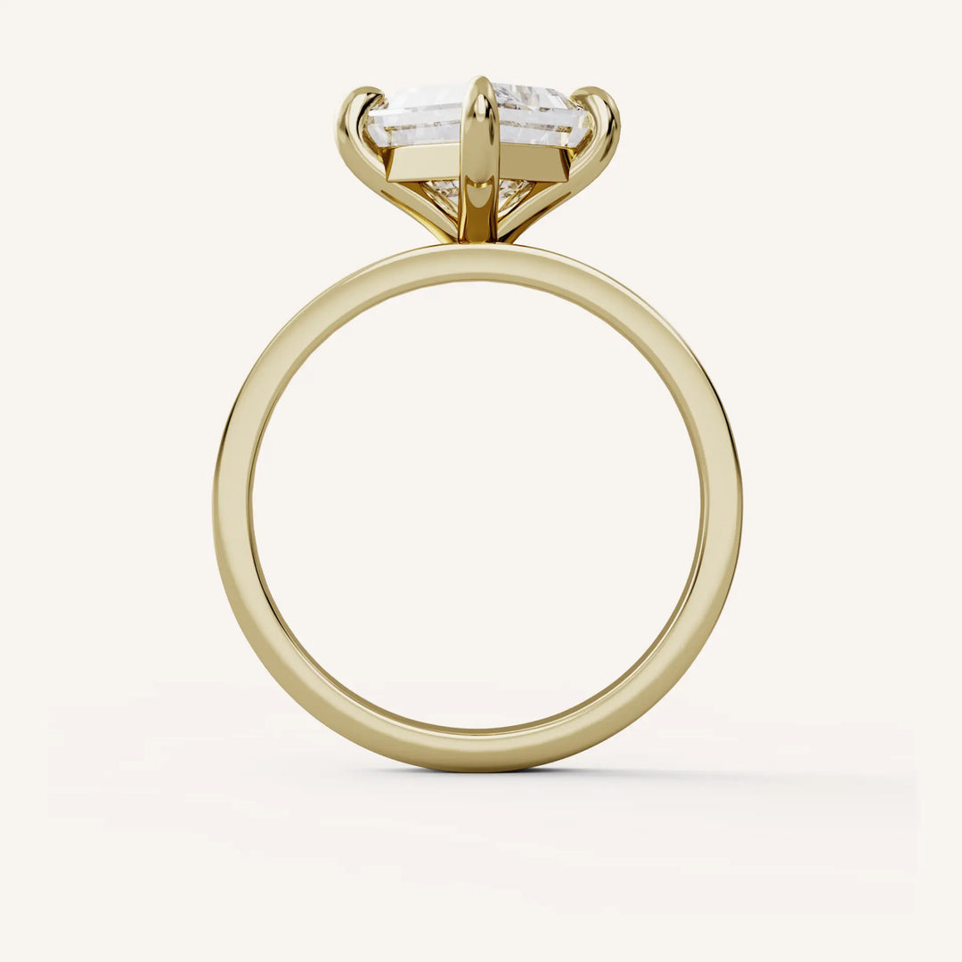 2.0CT Lozenge Cut Lab Grown Diamond Solitaire Engagement Ring