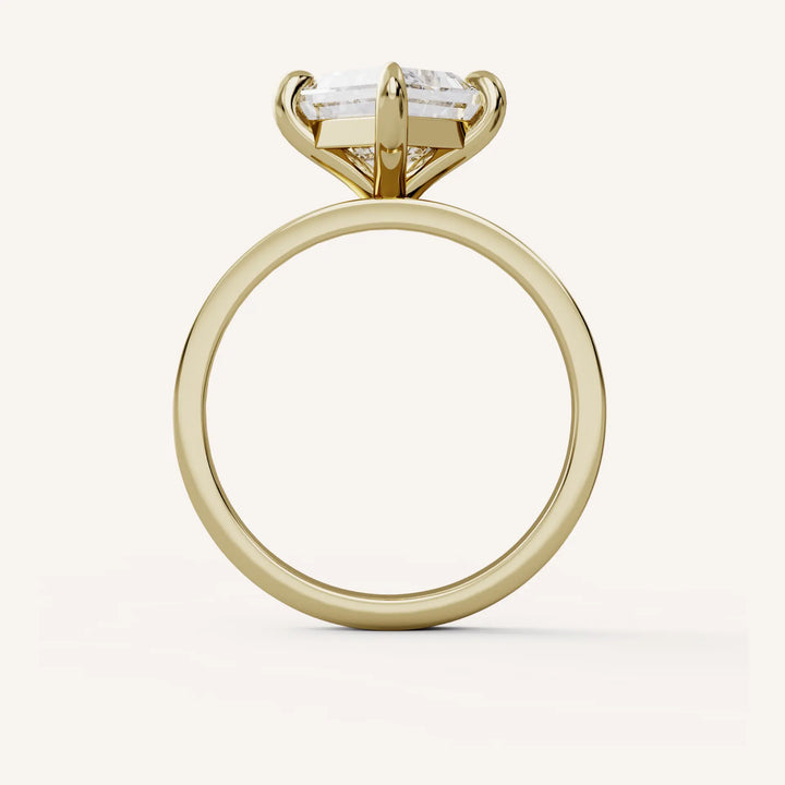 2.0CT Lozenge Cut Lab Grown Diamond Solitaire Engagement Ring