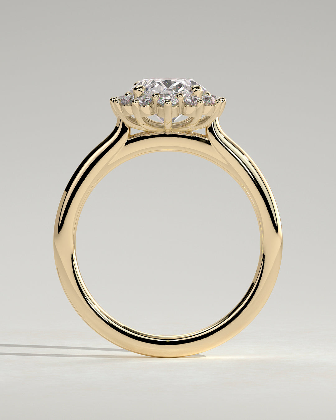oval diamond halo ring