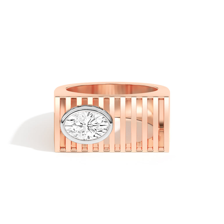 Oval Cut IGI Certified Lab Diamond Ring
