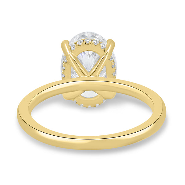 Oval Lab Diamond Hidden Halo Ring
