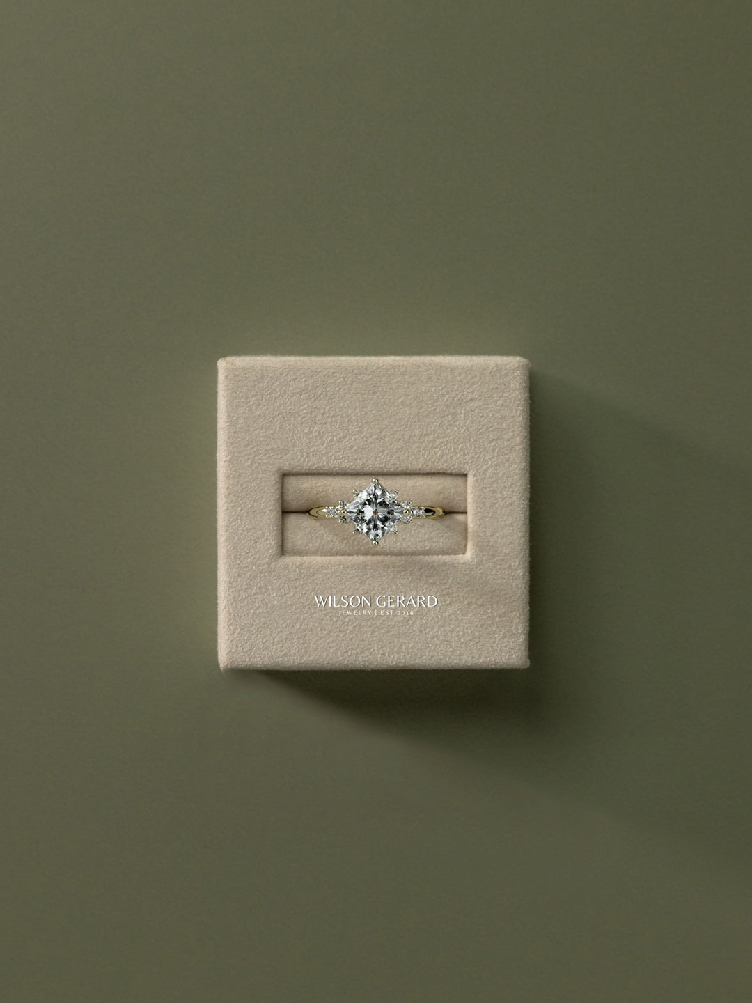 princess diamond cluster ring pave style