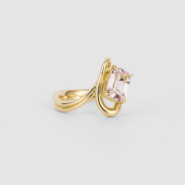1.50CT-2.50CT Pink Emerald Unique Diamond Engagement Ring