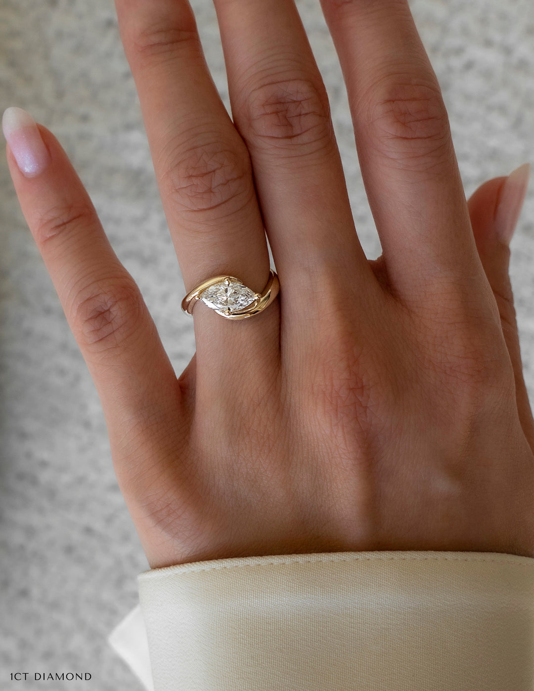 Marquise Cut Vintage Style Ring