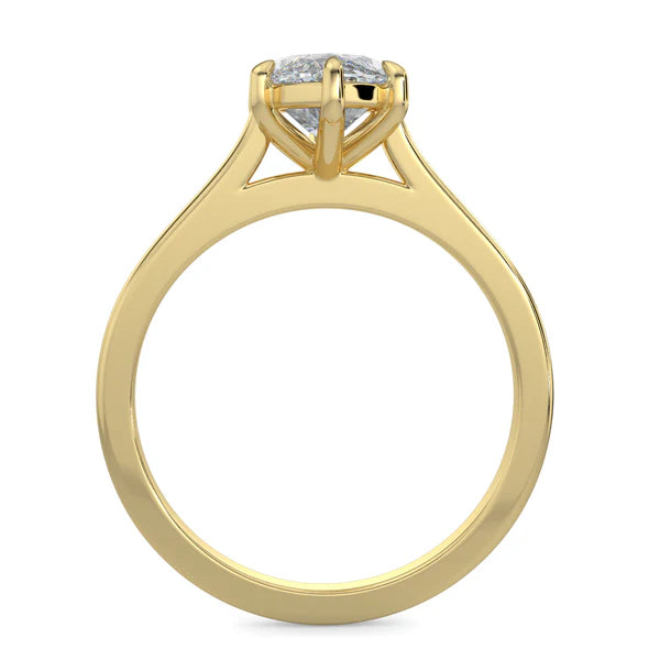 marquise cut cathedral engagement ring 2 carat lab diamond USA