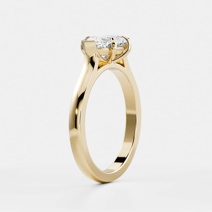 marquise east west cathedral engagement ring 1.5 carat lab diamond IGI USA