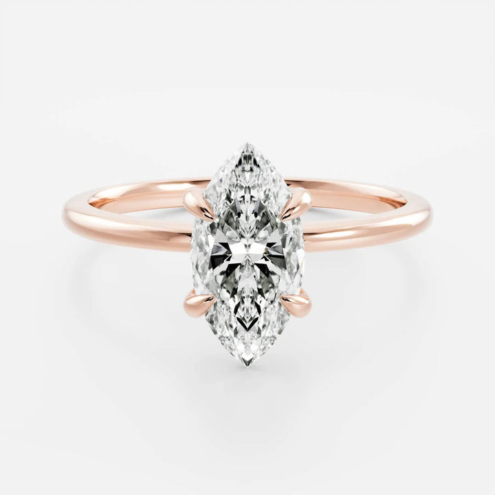 marquise cut solitaire engagement ring 1 carat lab diamond IGI USA