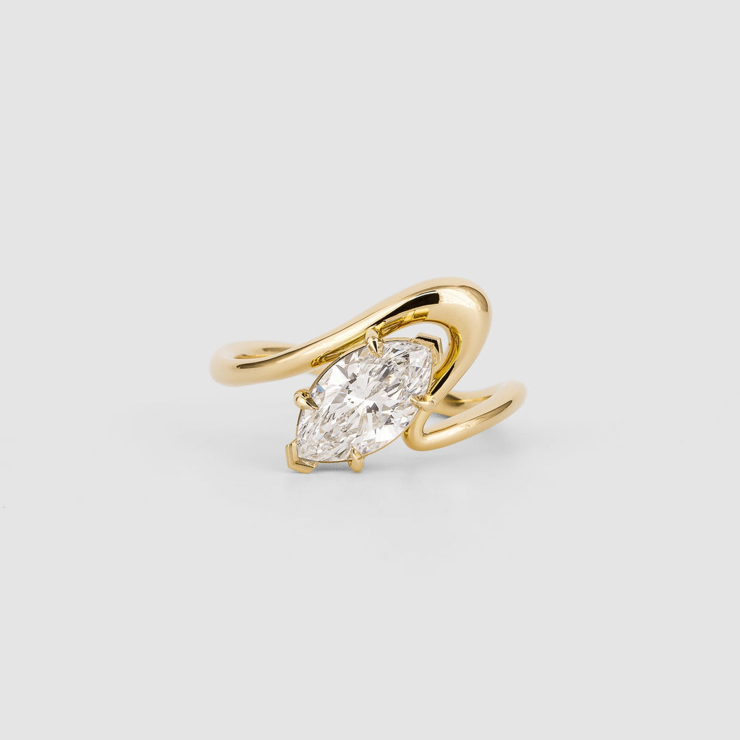 Marquise Lab Grown Diamond Antique Engagement Ring