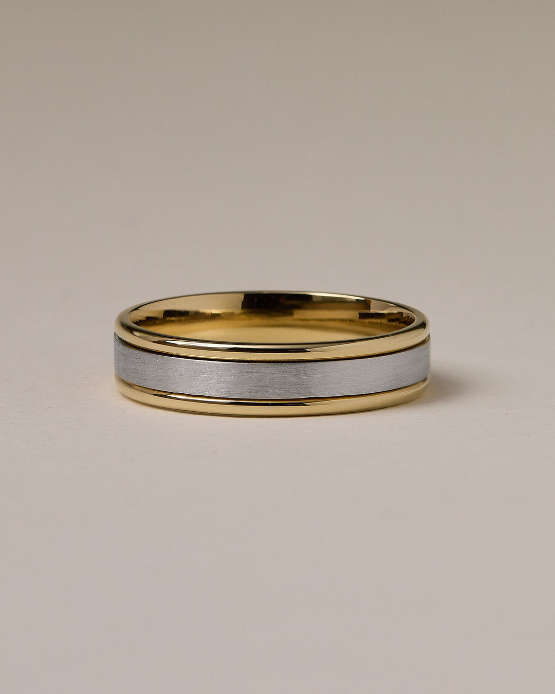 Men's Custom Ring: Cross Brush Finish, Comfort Fit Band