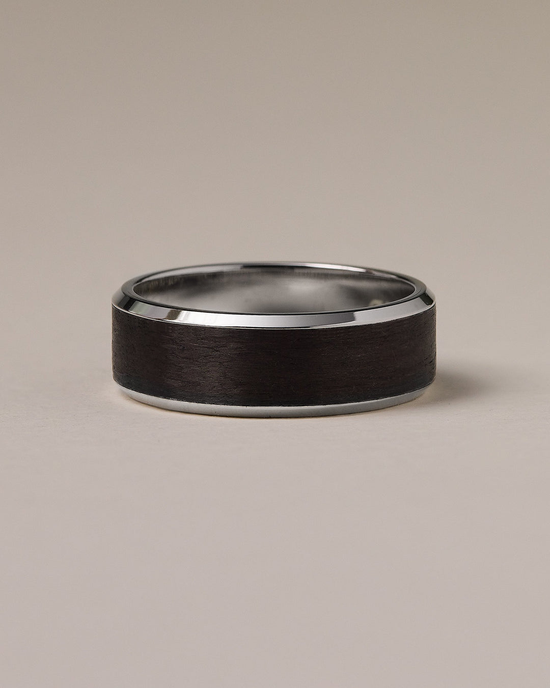 Men's Two-Tone Beveled Edge Wedding Band