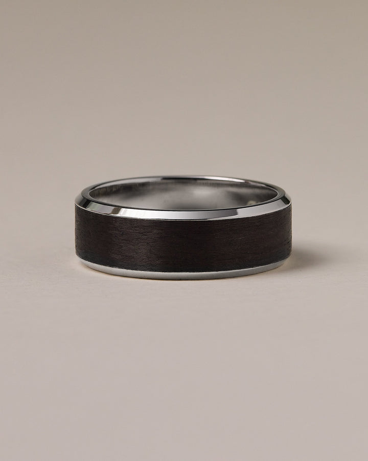 Men's Two-Tone Beveled Edge Wedding Band