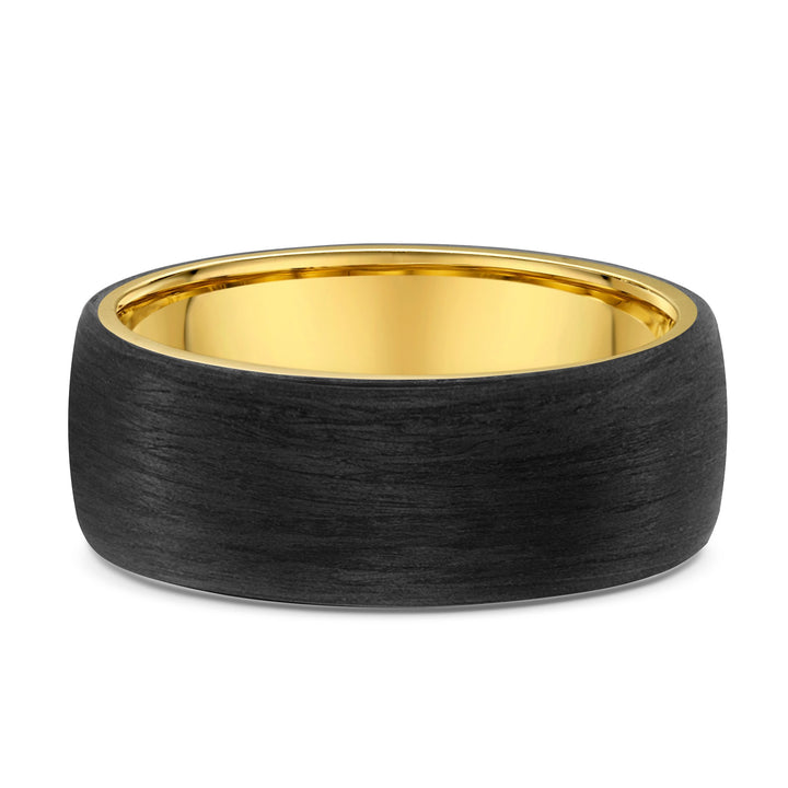 Men's Two-Tone Carbon Fiber Inlay Wedding Band