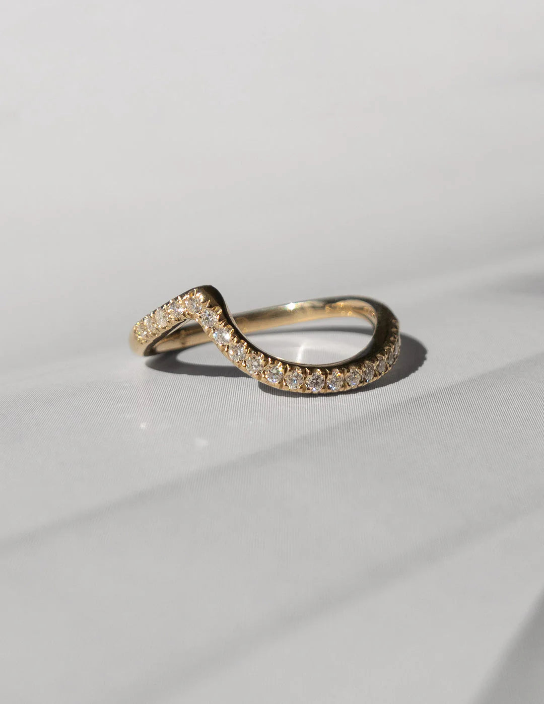 1.0CT-2.0CT Marquise E/VS CVD Diamond By Pass Pave Engagement Ring With Matching Curved Band