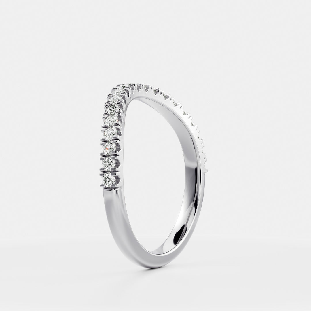 Women’s Curved Diamond Wedding Band