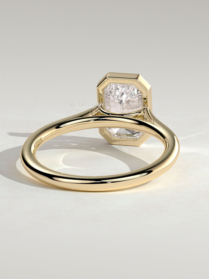 Modern Bezel Set Engagement Ring