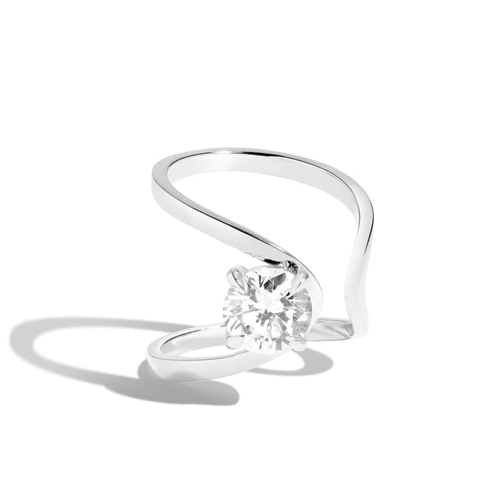 Round Wrap Engagement Ring Lab Diamond