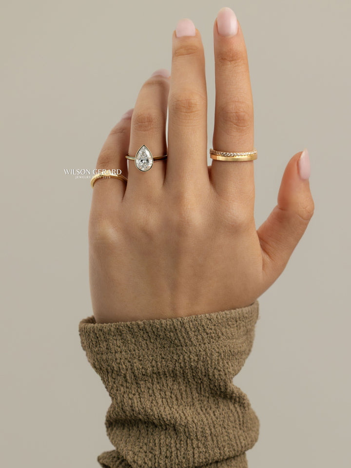 unique pear engagement ring cathedral