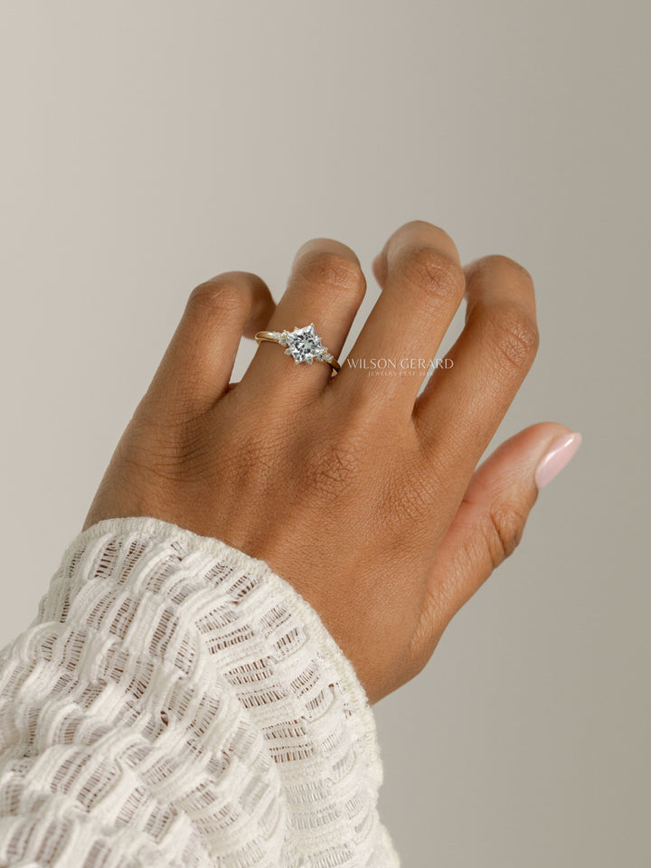 unique princess cut engagement ring lab grown