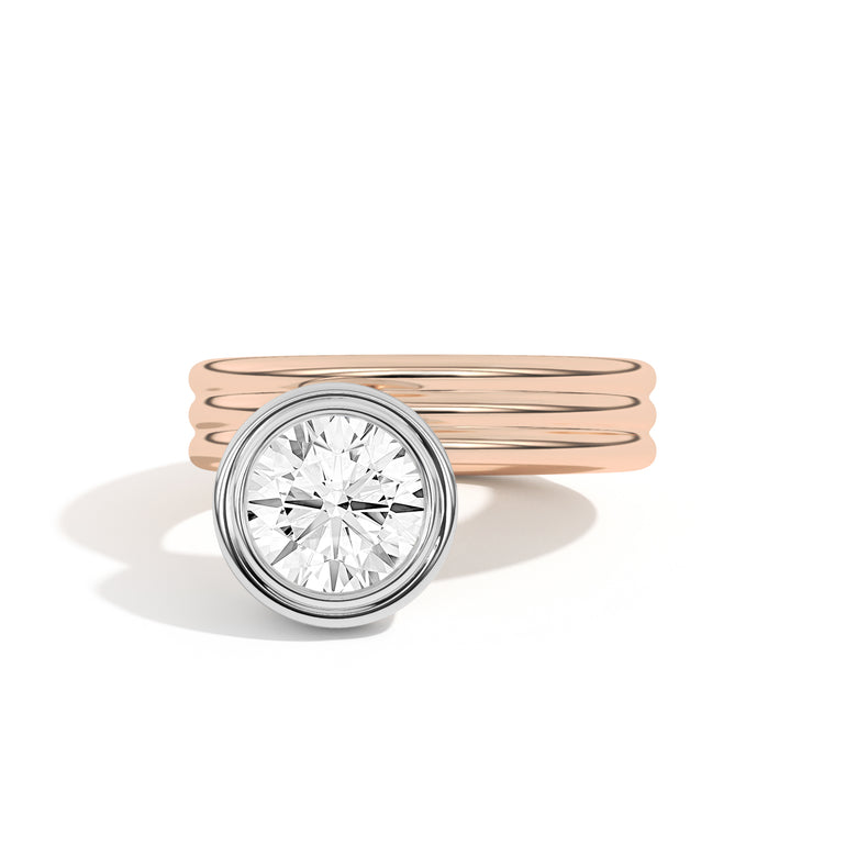 Bezel Set Round Diamond Engagement Ring