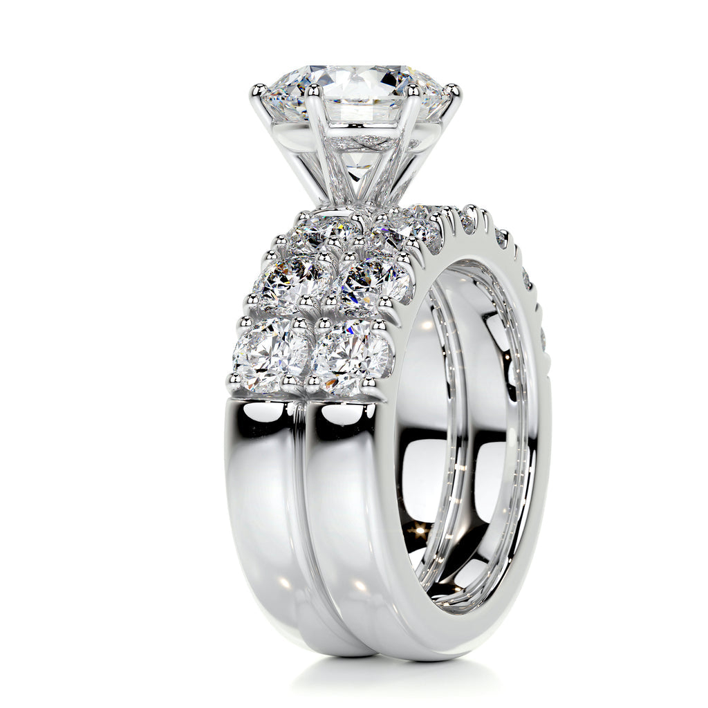  Round Solitaire Engagement Ring Set