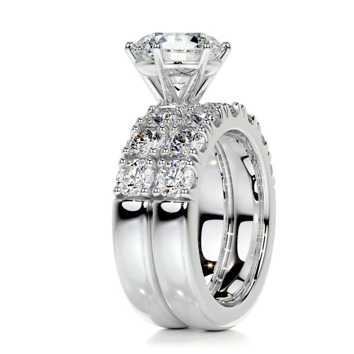 Round Solitaire Engagement Ring Set