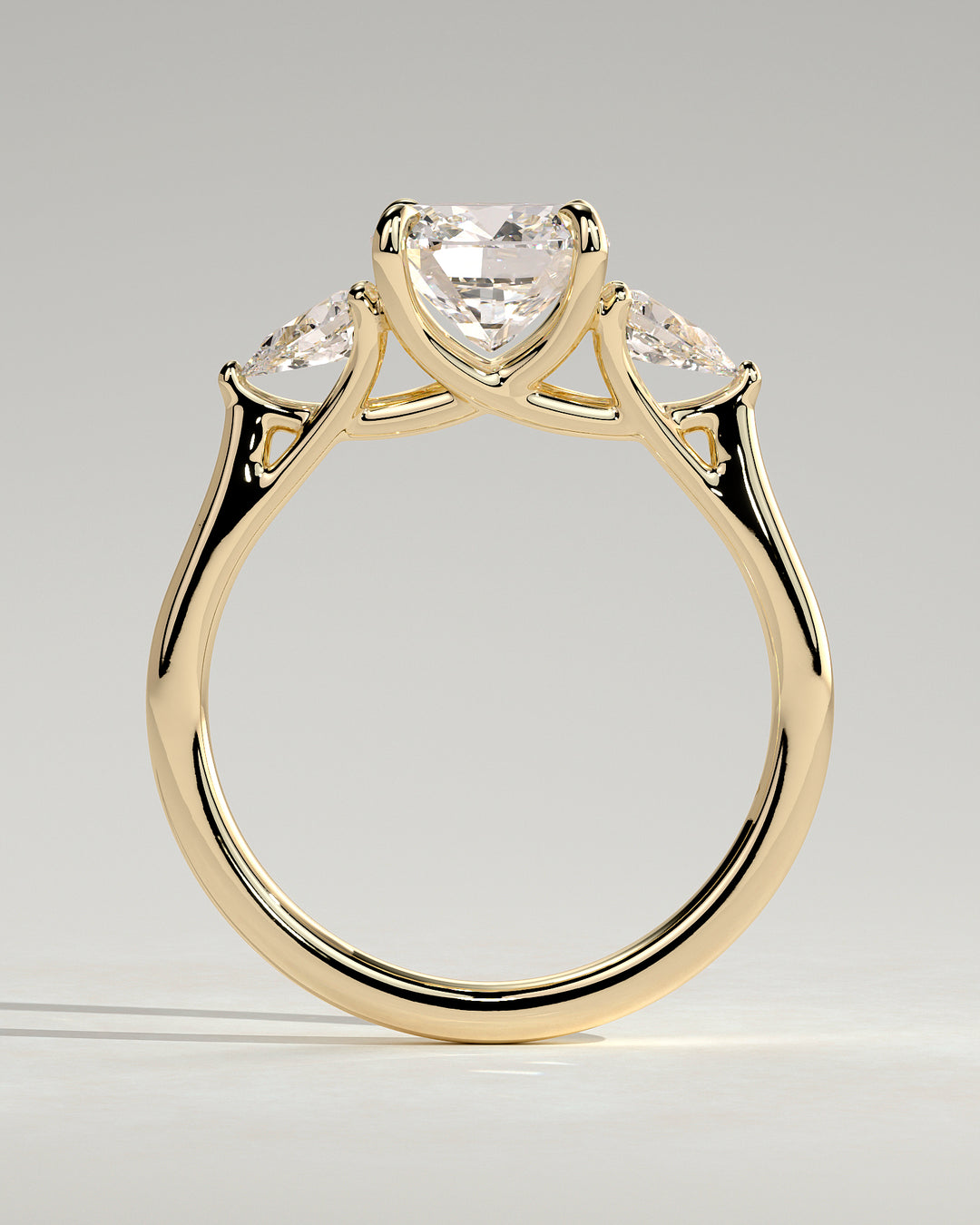 Modern Trilogy Engagement Ring,