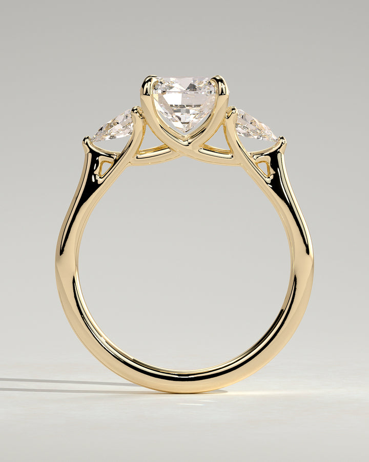 Modern Trilogy Engagement Ring,